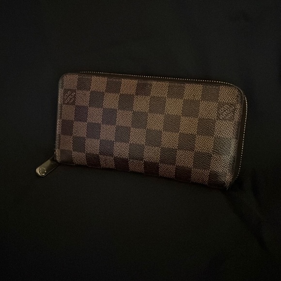 Louis Vuitton long zippy wallet Damier Ebene- used - Picture 1 of 5